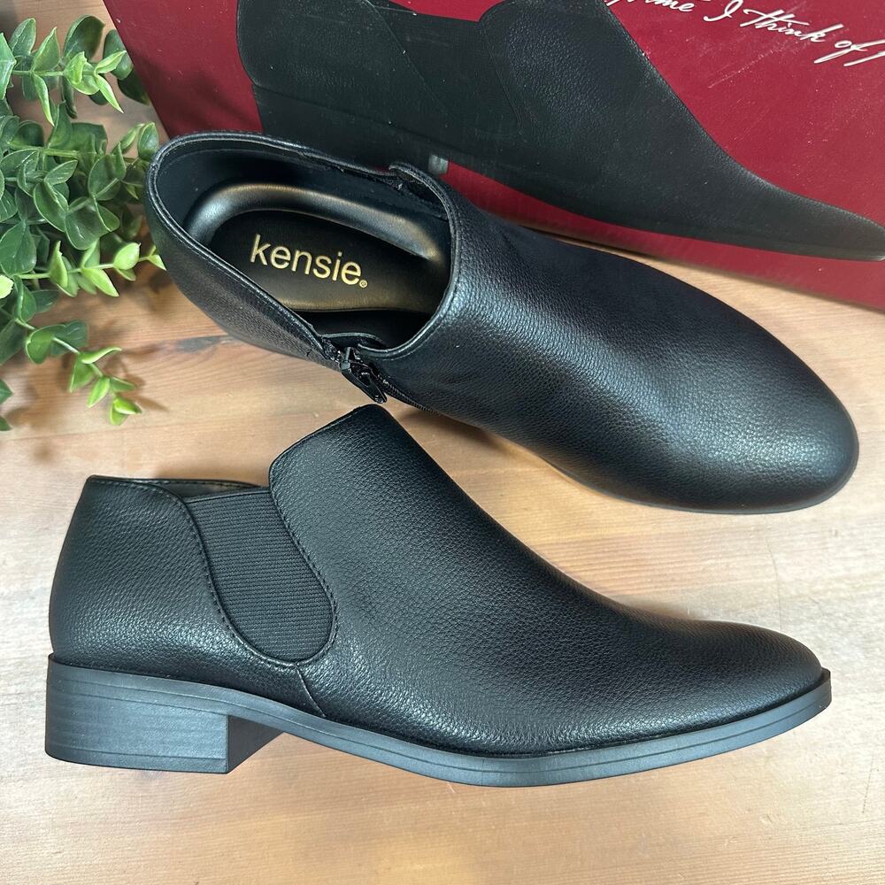Kensie Women's Sammy Black Ankle Boots Bootie Size 10